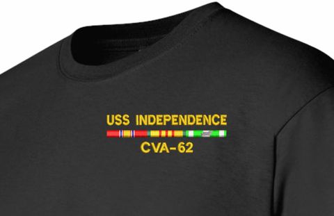 USS Independence CVA-62 with Vietnam Service Ribbons T-Shirt