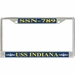 USS Indiana SSN-789 License Plate Frame