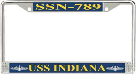 USS Indiana SSN-789 License Plate Frame