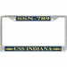 USS Indiana SSN-789 License Plate Frame