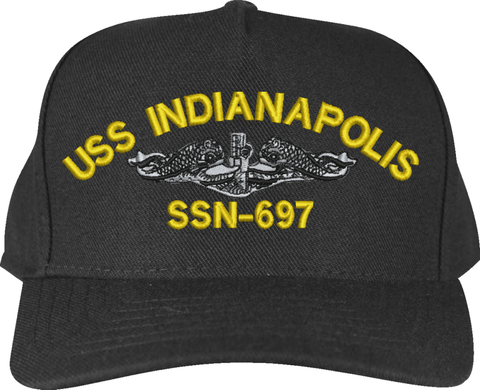 USS Indianapolis SSN-697 Custom Embroidered Cap