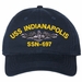 USS Indianapolis SSN-697 with Dolphins Unstructured Dad Cap