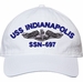 USS Indianapolis SSN-697 with Dolphins Unstructured Dad Cap