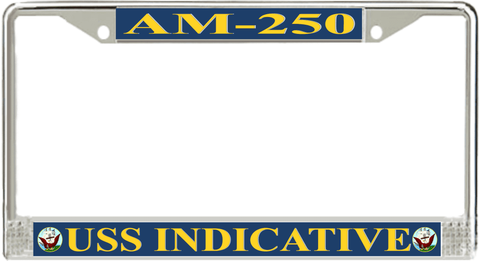 USS Indicative AM-250 License Plate Frame