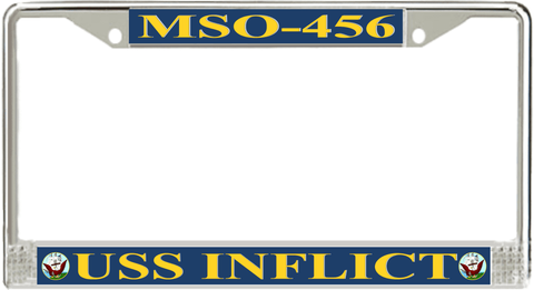 USS Inflict MSO-456 License Plate Frame