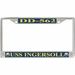 USS Ingersoll DD-562 License Plate Frame