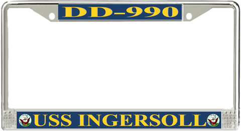 USS Ingersoll DD-990 License Plate Frame