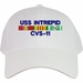 USS Intrepid CVS-11 with Vietnam Service Ribbons Embroidered Cap