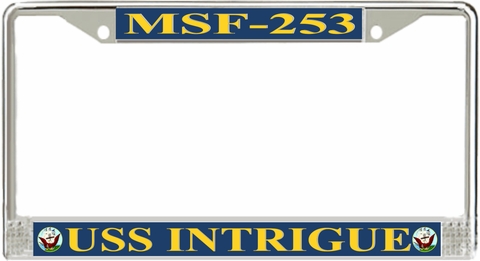 USS Intrigue MSF-253 License Plate Frame