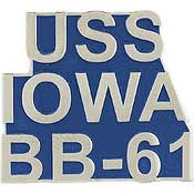 USS Iowa BB-61 Lapel Pin