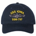USS Iowa SSN-797 with Dolphins Unstructured Dad Cap