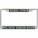 USS Irwin DD-794 License Plate Frame