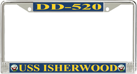 USS Isherwood DD-520 License Plate Frame