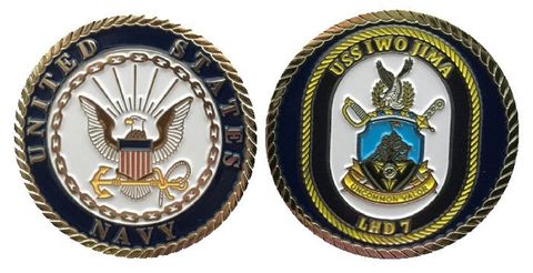 USS Iwo Jima Challenge Coin Enlisted