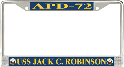USS Jack C. Robinson APD-72 License Plate Frame