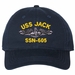 USS Jack SSN-605 with Dolphins Unstructured Dad Cap