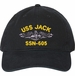 USS Jack SSN-605 with Dolphins Unstructured Dad Cap