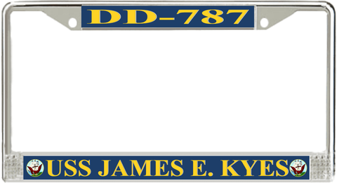 USS James E. Kyes DD-787 License Plate Frame