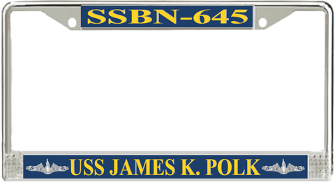 USS James K. Polk SSBN-645 License Plate Frame