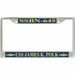 USS James K. Polk SSBN-645 License Plate Frame