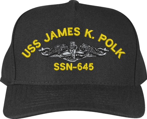 USS James K. Polk SSN-645 with Dolphins Custom Embroidered Cap