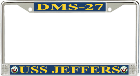 USS Jeffers DMS-27 License Plate Frame