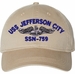 USS Jefferson City SSN-759 with Dolphins Unstructured Dad Cap