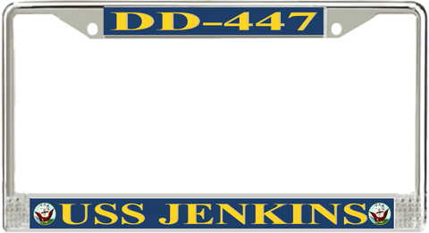 USS Jenkins DD-447 License Plate Frame