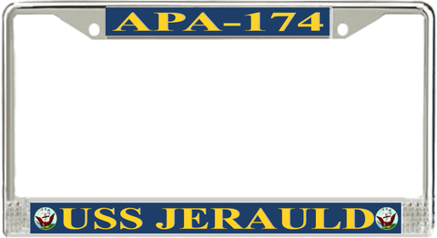 USS Jerauld APA-174 License Plate Frame
