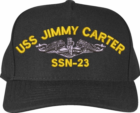 USS Jimmy Carter SSN-23 with Dolphins Custom Embroidered Cap