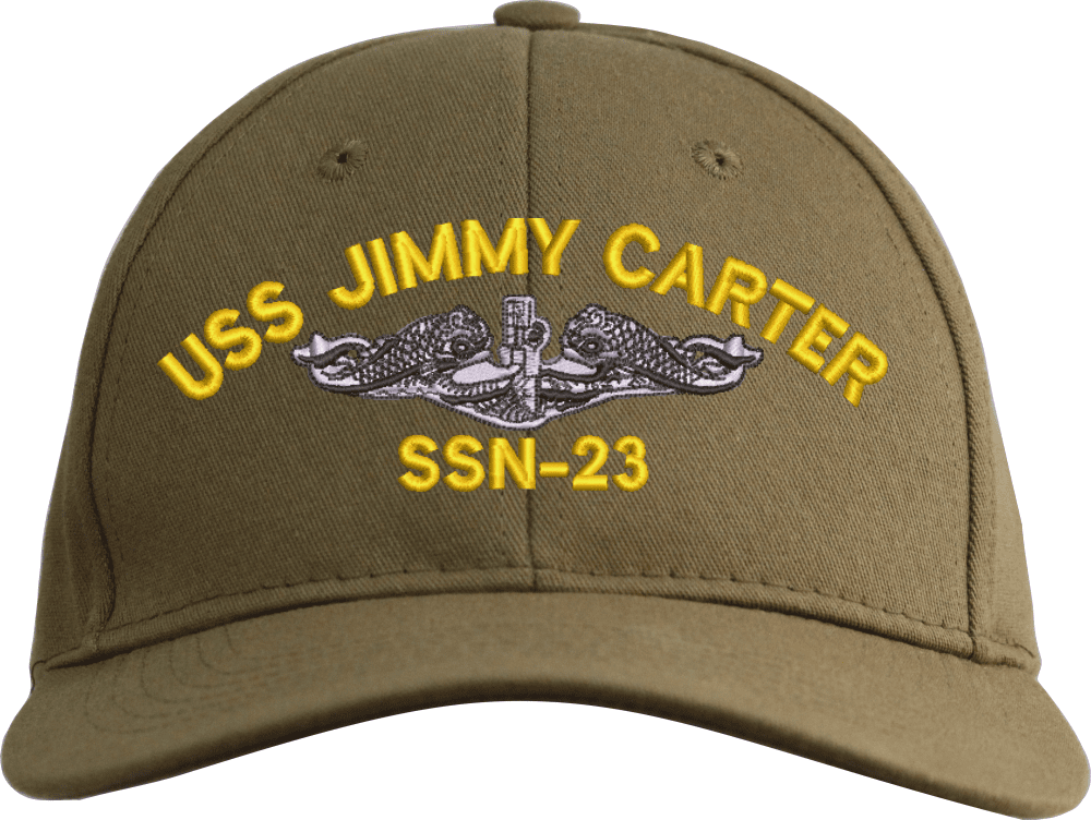 USS Jimmy Carter SSN-23 with Dolphins Custom Embroidered Cap