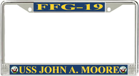 USS John A. Moore FFG-19 License Plate Frame