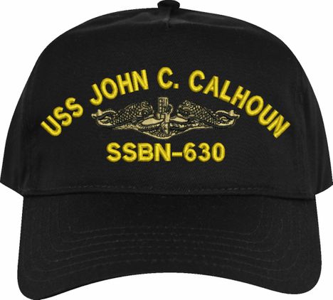 USS John C, Calhoun SSBN-630 ( Gold Dolphins ) Submarine Officers Cap