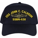 USS John C, Calhoun SSBN-630 ( Gold Dolphins ) Submarine Officers Cap
