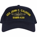 USS John C, Calhoun SSBN-630 ( Gold Dolphins ) Submarine Officers Cap