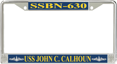 USS John C. Calhoun SSBN-630 License Plate Frame