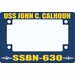 USS John C. Calhoun SSBN-630 Motorcycle Frame