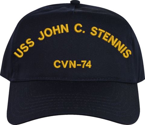 USS John C. Stennis CVN-74 Text Only Embroidered Cap
