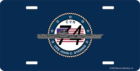 USS John C Stennis CVN-74 License Plate