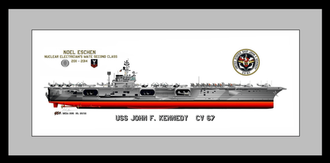 USS John F. Kennedy CV-67 Art Print