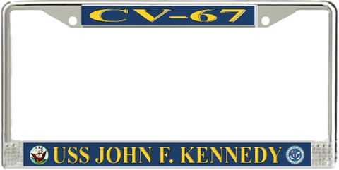 USS John F. Kennedy CV-67 License Plate Frame