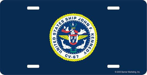 USS John F. Kennedy CV-67 License Plate