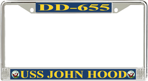 USS John Hood DD-655 License Plate Frame
