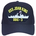 USS John King DDG-3 Ball Cap Hat