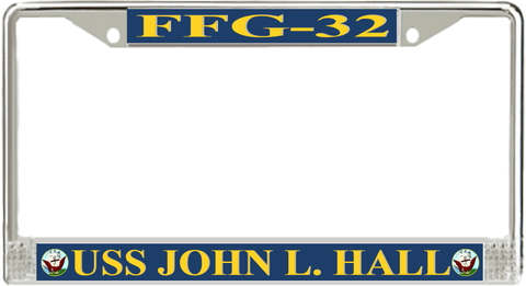 USS John L. Hall FFG-32 License Plate Frame