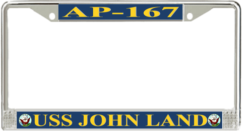 USS John Land AP-167 License Plate Frame
