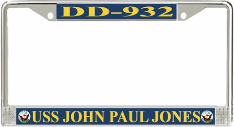 USS John Paul Jones DD-932 License Plate Frame