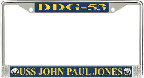 USS John Paul Jones DDG-53 License Plate Frame