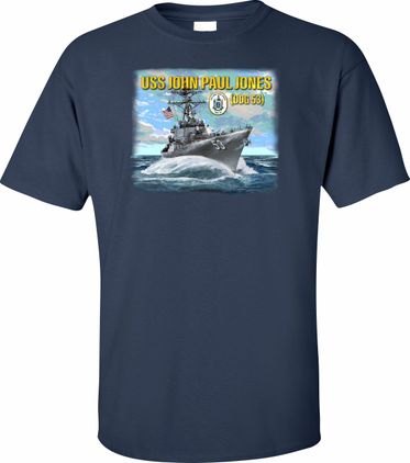 USS John Paul Jones DDG-53 Printed Art T-Shirt