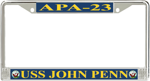 USS John Penn APA-23 License Plate Frame